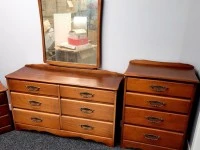 Solid Wood, Bedroom Set, Dresser, Side table