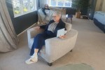 2 seater couch, 2 lounge chairs, wicker chair
