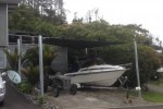 Motor boat rayglass 2150 on trailer