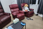 3 Seater Couch, 2x Recliner Chairs, Queen Bed base + mattress, Fridge/...