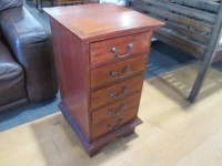 Teak 5 Drawer Tallboy