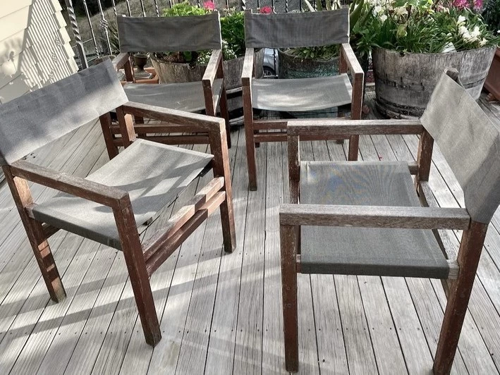 6 Devon style Kwila Chairs