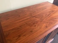 Cabinet with burl feature