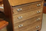 Honey Oak Writing Desk - Art Deco.