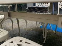 Patio / Outdoor Cast Iron Table & Chairs - 6 Seater