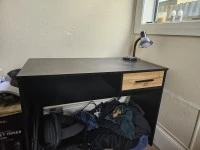 Double mattress, drawers, desk