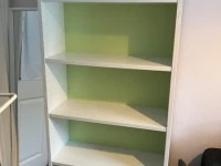 White bookshelf from Harvey Norman