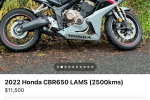 Motorcycle Honda CBR650R