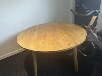 Oak Round Dining Table by Thread Design