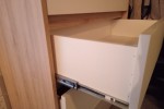 Wood/white chest of drawers