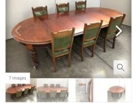 Timber extension dinning  table and chairs