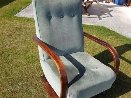 Vintage Deco Mid Century Bentwood Rocking Chair