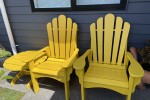 Outdoor coffee table and 2 chairs