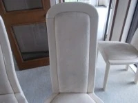 Marble solid dining table and 6 chairs