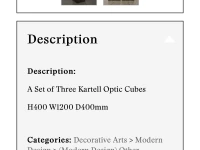 3 Kartell cubes, 2 Kartell componobilis