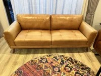 LUCA HENDRIX LEATHER 3 SEATER SOFA from Farmers