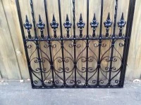 Black Wrought Iron Path or Entrance Gate Wow! Wide 880mm, High 1820/16...