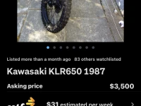 Motorcycle Kawasaki KLR 650