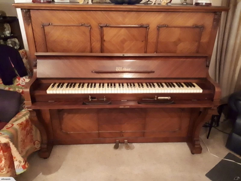 Weber Pianola Piano, plus a box of pionola rolls