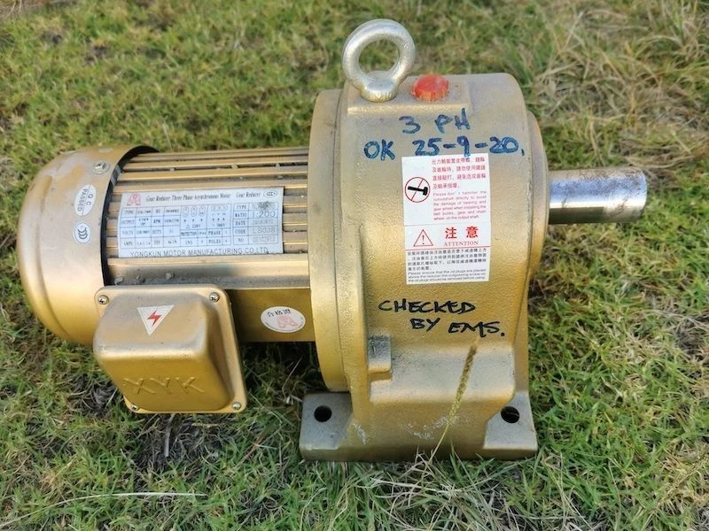 Electric Motor with Reduction Gearbox