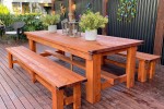 Outdoor Mac table and 2 benchseats