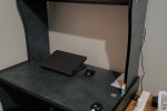 King Single bed, Medium sized office desk