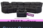 Large corner couch, Lazy boy chair, Wheel barrow, Motorbike helmet, To...