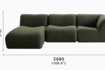 One sofa with chaise