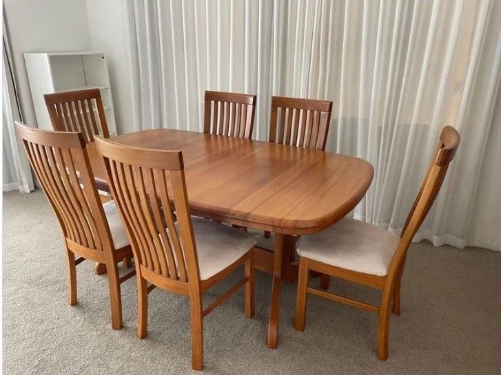 Rimu dining room table plus 6 chairs