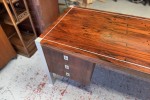 Mid Century Solid Brazilian Rosewood Chrome Frame Desk