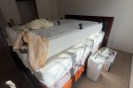 Queen bed, Bedroom dresser with mirror, Queen bed frame
