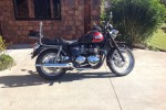 Motorcycle Triumph 2014 and Yamaha 1973 Bonneville and tx650