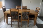 Dining table & six chairs