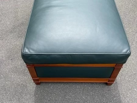 Leather sofa, Ottoman - may fit within the sofa dimensions