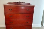 Vintage Red Mahogany Tall Boy 12367