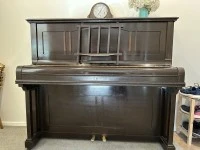Wooden upright piano