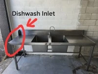 Commercial Double Sink Bench Stainless Steel