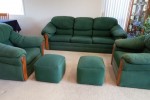 Sofa Lounge Suite 3 piece + 2 foot stools