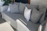 Beautiful grey linen couch