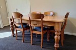 Rimu table + 6 chairs