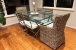 Dining table, dining chairs (6)