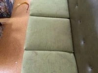 Vintage 60s-70s green vinyl three/four seater couch