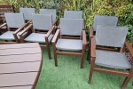 Stunning Outdoor Devon Table and 8 Devon Padded Chairs, Chairs (8)