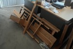 Solid Timber Tree House Bunk Bed with Slide & Stairs