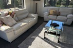1 x 3 seater leather sofa and 1 x 2 seater leather sofa