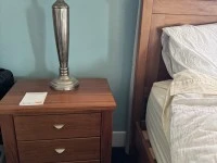 King Sized bed frame able to be broken down into bed head, rails and b...