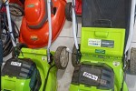 2 x Lawnmaster battery mowers
