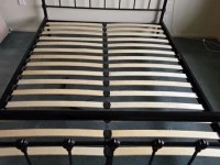 Queen slat bed with mattress, Microwave