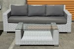 STANDOUT FREEDOM FURNITURE RATTAN & ALUMINIUM OUTDOOR LOUNGE SETTING, ...