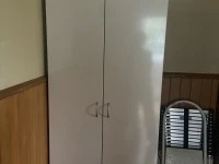 Queen sized bed, Front loader washing machine, Fridge slimline, Pot di...